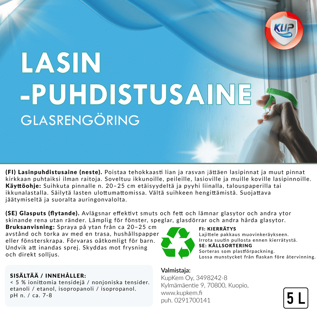 Lasinpuhdistusaine